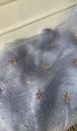 Load image into Gallery viewer, Marifa Women's Lakhnavi Handcrafted Pure Organza Chikankari Unstitched Kurta And Dupatta Set- HONC0354789