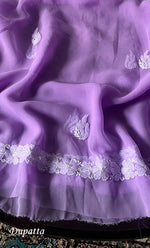 将图像加载到图库查看器中， Vamika Women's Lucknowi Handcrafted Faux-Georgette Unstitched Chikankari Suit Material - HONC0330337