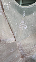 Load image into Gallery viewer, Women's Lakhnavi Handcrafted Mul Chanderi Semi - Stitched Chikankari Full Suit Material - HONC0355837