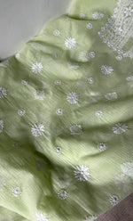 Load image into Gallery viewer, Women's Lakhnavi Handcrafted Kota Cotton Unstitched Kurta And Dupatta Set- HONC0318730
