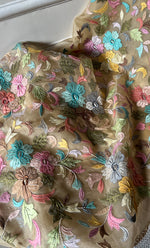 将图像加载到图库查看器中， Women&#39;s Lakhnavi Handcrafted Pure Organza Chikankari Unstitched Kurta And Dupatta Set- HONC0287004
