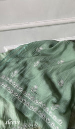 将图像加载到图库查看器中， Women's Lakhnavi Handcrafted Mul Chanderi Unstitched Kurta And Dupatta Set- HONC0342133
