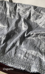 Load image into Gallery viewer, Women's Lakhnavi Handcrafted Tissue Chanderi Semi-Stitched Anarkali And Dupatta Set - HONC0323625