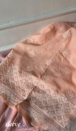 将图像加载到图库查看器中， Women's Lakhnavi Handcrafted Cotton Unstitched Chikankari Suit Material - HONC0367381