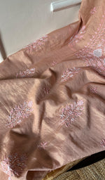 Load image into Gallery viewer, Women&#39;s Lakhnavi Handcrafted Tissue Chanderi Chikankari Suit Material - HONC0275987
