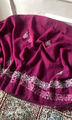 Load image into Gallery viewer, Women&#39;s Lucknowi Handcrafted Faux-Georgette Chikankari Suit Material - HONC03263374
