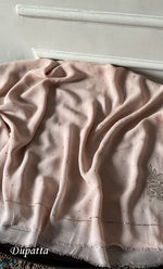 Load image into Gallery viewer, Women's Lucknowi Handcrafted Viscose Georgette Unstitched Chikankari Suit Material - HONC0336840