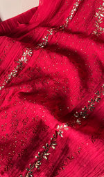 Load image into Gallery viewer, Red Stitched Kurta And Dupatta Set
