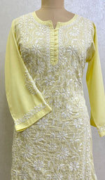 Load image into Gallery viewer, Women&#39;s Lucknowi Handcrafted Cotton Chikankari Kurti - HONC0164353
