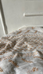 Load image into Gallery viewer, Saziya Women's Lakhnavi Handcrafted Mul Chanderi Semi - Stitched Kurta And Dupatta Set - HONC0357404