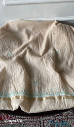 将图像加载到图库查看器中， Women's Lakhnavi Handcrafted Mul Chanderi Unstitched Chikankari Full Suit Material - HONC0369252