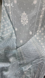 Load image into Gallery viewer, Women's Lakhnavi Handcrafted Mul Chanderi Semi - Stitchd Anarkali And Dupatta Set - HONC0272132