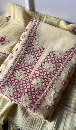 将图像加载到图库查看器中， Women's Lakhnavi Handcrafted Maheshwari  Mul Chanderi Kurta And Dupatta Set - HONC0172456