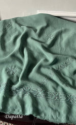 Load image into Gallery viewer, Women's Lucknowi Handcrafted Viscose Georgette Unstitched Chikankari Suit Material - HONC0325151