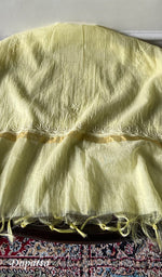 将图像加载到图库查看器中， Pure Mul Chanderi Chikankari 3 Pc Unstitched Suit Set
