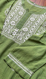 Load image into Gallery viewer, Women&#39;s Lucknowi Handcrafted Cotton Chikankari Kurti - HONC0301046
