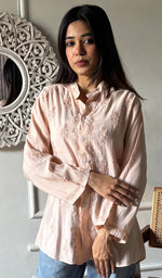 Load image into Gallery viewer, Bhumika Women's Lakhnavi Handcrafted Cotton Chikankari Top - HONC0346296