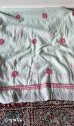 Women's Lakhnavi Handcrafted Cotton Unstitched Kurta And Dupatta Set - HONC0245299