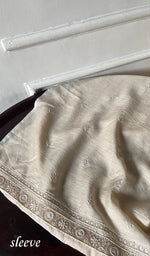 Load image into Gallery viewer, Lucknowi Handcrafted Munga Silk Chikankari Unstitched Men's Kurta Fabric - HONC0338568