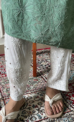 将图像加载到图库查看器中， Women's Lucknowi Handcrafted Viscose Georgette Chikankari Pant - HONC0291675