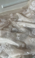 Load image into Gallery viewer, Women&#39;s Lakhnavi Handcrafted Organza Chikankari Unstitched Full Suit Material - HONC0284601
