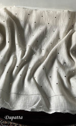 Load image into Gallery viewer, Women's Lakhnavi Handcrafted Mul Chanderi Unstitched Kurta And Dupatta Set- HONC0338724