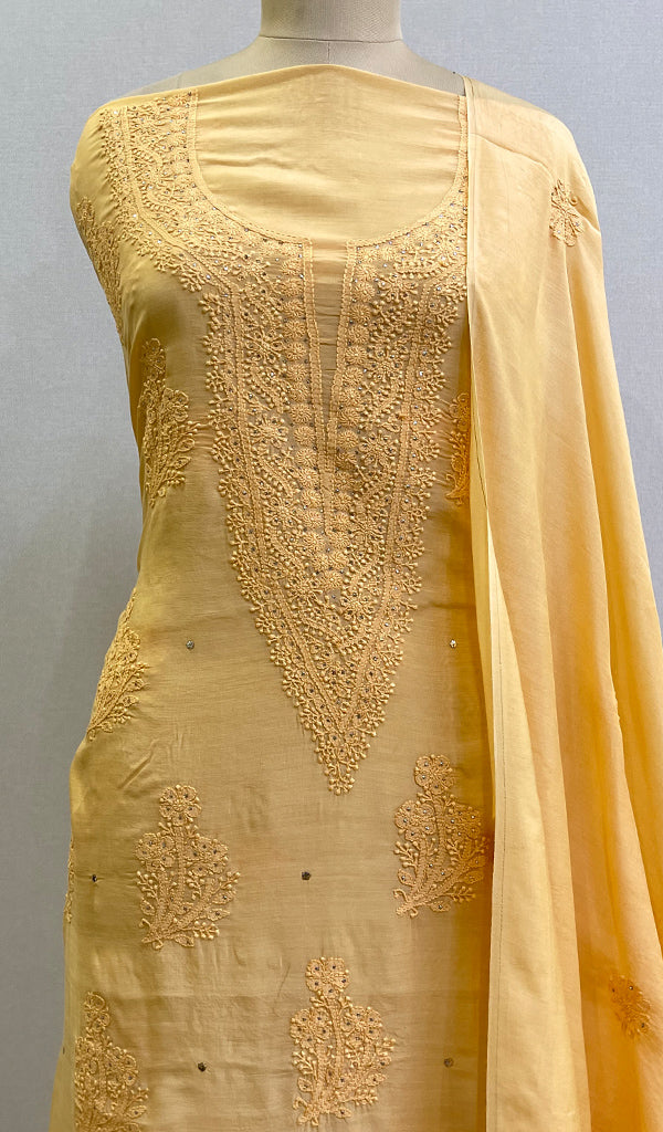 Mastani Dress Material 8 Latest Chiffon Lucknavi Chicken Embroidery With  Water Sequence Work With Lining Dress Material Collection - The Ethnic World