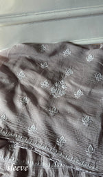 将图像加载到图库查看器中， Women's Lakhnavi Handcrafted Mul Chanderi Unstitched Kurta And Dupatta Set - HONC0374450