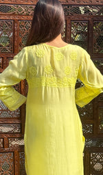 Load image into Gallery viewer, Inaya Women&#39;s Lucknowi Handcrafted Muslin Chikankari Kurti - HONC0204423
