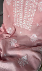 Load image into Gallery viewer, Women&#39;s Lakhnavi Handcrafted Cotton Chikankari Unstitched Kurti Fabric - HONC0302651

