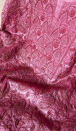 将图像加载到图库查看器中， Women's Lakhnavi Handcrafted Tussar Silk Chikankari Unstitched Kurti Fabric - HONC0255933