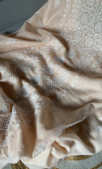 Load image into Gallery viewer, Irum Women's Lakhnavi Handcrafted Unstitched Mul Chanderi Kurta And Dupatta Set - HONC0286673
