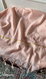 Load image into Gallery viewer, Women's Lakhnavi Handcrafted Mul Chanderi Unstitched Chikankari Full Suit Material - HONC0298570