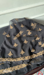 Load image into Gallery viewer, Lucknowi Handcrafted Faux-Georgette Chikankari Suit Material - HONC0347515