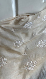 Load image into Gallery viewer, Women&#39;s Lakhnavi Handcrafted Mul Chanderi Chikankari Full Suit Material - HONC0279289

