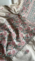 Load image into Gallery viewer, Women&#39;s Lakhnavi Handcrafted Munga Silk Chikankari Kurta And Dupatta Set - HONC0255938
