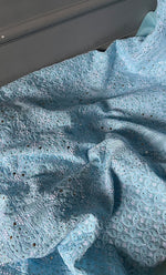 Load image into Gallery viewer, Women&#39;s Lakhnavi Handcrafted Unstitched Cotton Chikankari Suit Material - HONC0264457
