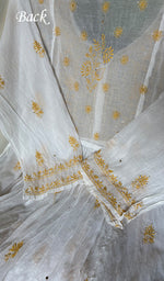 Load image into Gallery viewer, Women's Lakhnavi Handcrafted Mul Chanderi Semi - Stitchd Kurta And Dupatta Set - HONC0322136