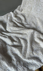 Load image into Gallery viewer, Women&#39;s Lakhnavi Handcrafted Pure Silk Georgette Chikankari Kurta And Dupatta Set- HONC0294502
