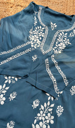 将图像加载到图库查看器中， Women&#39;s Lucknowi Handcrafted Cotton Chikankari Kurti - HONC0301036
