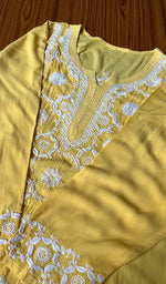 Load image into Gallery viewer, Women&#39;s Lucknowi Handcrafted Cotton Chikankari Kurti - HONC0301052
