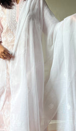 Load image into Gallery viewer, Women&#39;s Lucknowi Handcrafted Kota Cotton Chikankari Dupatta - HONC0272743
