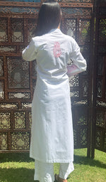 Load image into Gallery viewer, Women&#39;s Lucknowi Handcrafted Cotton Chikankari Kurti - HONC0273979

