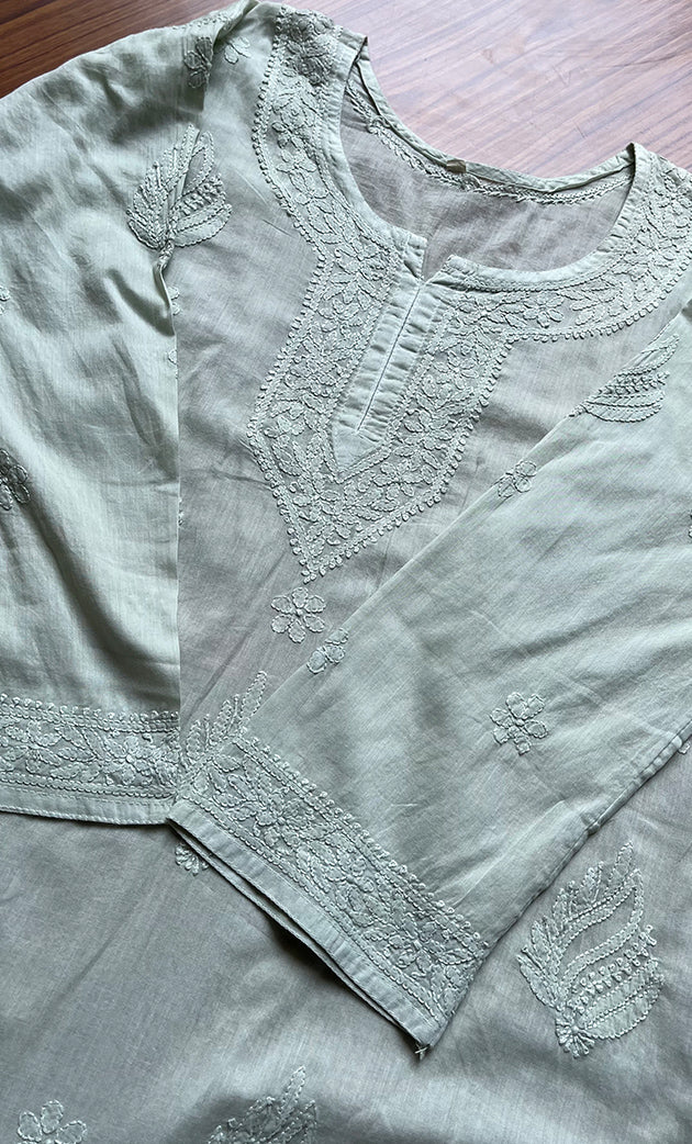 Women's Lakhnavi Handcrafted Cotton Chikankari Top -  HONC0214054