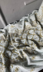 Load image into Gallery viewer, Women&#39;s Lakhnavi Handcrafted Mul Chanderi Unstitched Kurta And Dupatta Set- HONC0312985
