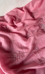 Load image into Gallery viewer, Women&#39;s Lakhnavi Handcrafted Mul Chanderi Unstitched Chikankari Full Suit Material - HONC0314657
