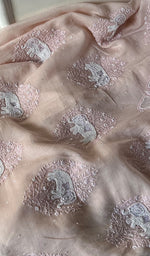 Load image into Gallery viewer, Women&#39;s Lakhnavi Handcrafted Mul Chanderi Chikankari Full Suit Material - HONC0282561
