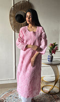 Shreea Women's Lakhnavi Handcrafted Cotton Chikankari Kurti - HONC0347171