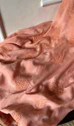 Load image into Gallery viewer, Women&#39;s Lakhnavi Handcrafted Mul Chanderi Unstitched Kurta And Dupatta Set - HONC080002
