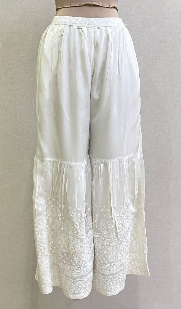 DYOT - White Chikan shirt paired with Sharara pants.... | Facebook